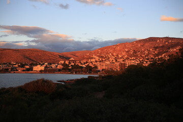 sunset in the mountains