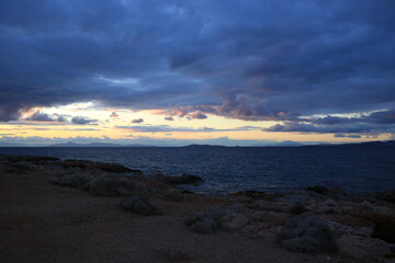 sunset over the sea