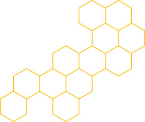 Honeycomb Geometric Hexagon Pattern in Yellow