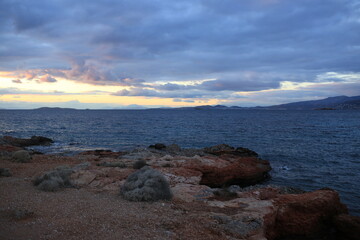sunset over the sea