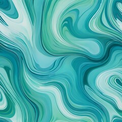 Obraz premium Abstract Swirls of Aqua and Seafoam Green. generative by AI