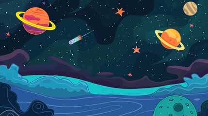 Colorful Universe Beautiful Space Starry