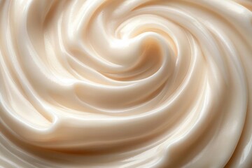 Skincare Cream Texture Smooth Background Liquid Foundation Creamy Swirls Closeup