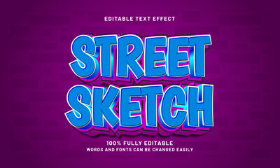 street sketch editable text effects with a street and art theme