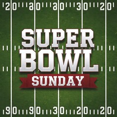 Super Bowl Sunday Game Day Football Field