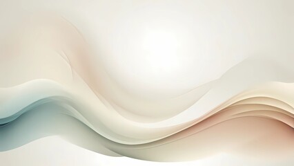 Obraz premium Soft Waves of Multicolor on Neutral Canvas for Contemporary Elegance