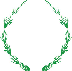 Christmas wreathe clip art design on plain white transparent isolated background for card, shirt, hoodie, sweatshirt, apparel, card, tag, mug, icon, poster or badge