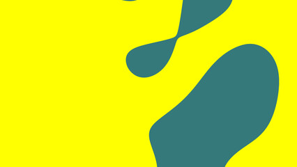 Abstract Yellow and Teal Organic Shapes Design