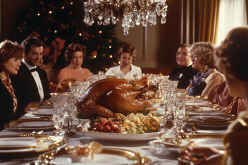 Traditional Orthodox meal with a variety of foods on a decorated table