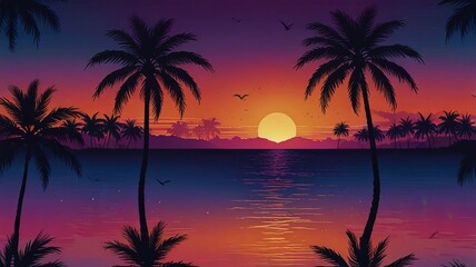 Fototapeta premium Lightning Highlights a Tropical Wonderland 