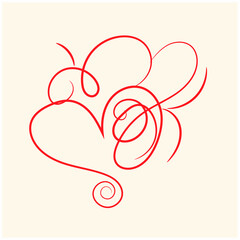 heart with flowers