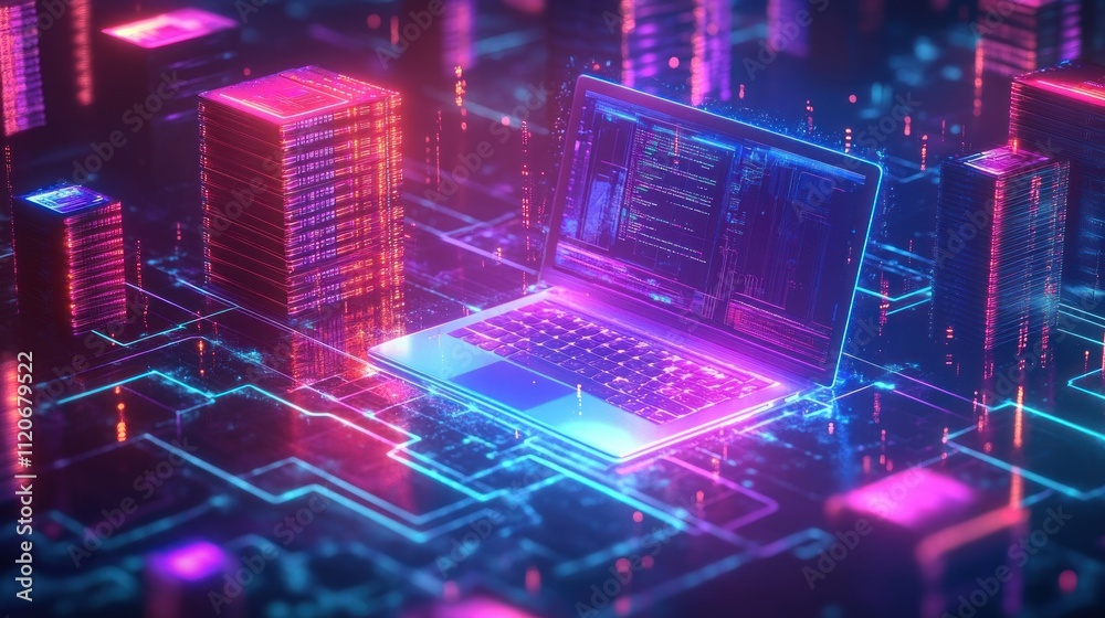 Poster advanced document management technologies for regulatory compliance and governance in cyberpunk digi