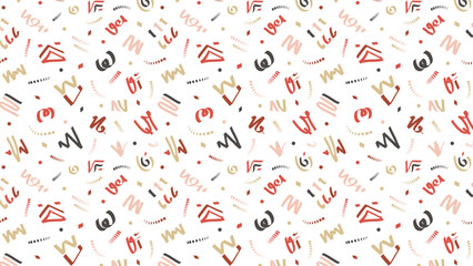 Decoration brush shapes Hand drawn pattern background designs