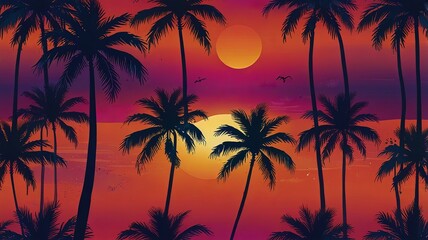 Obraz premium Lightning Highlights a Tropical Wonderland 