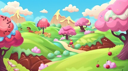 Obraz premium Candyland Landscape