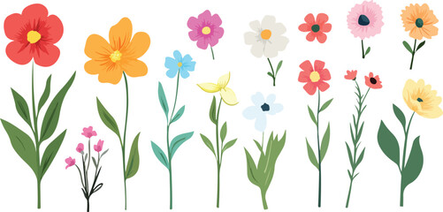 spring flowers vector illustration