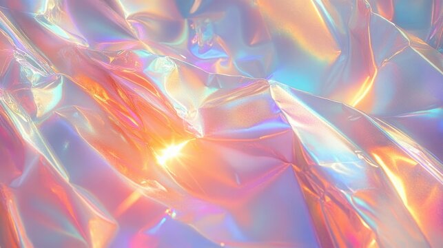 Iridescent Colorful Light Lens Flare Background Art - Powered by Adobe