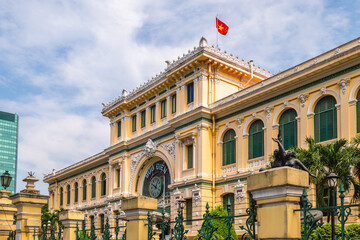 Saigon Central Post Office in the downtown Ho Chi Minh City, Vietnam.