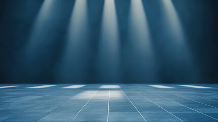 Spotlight on Blue Background