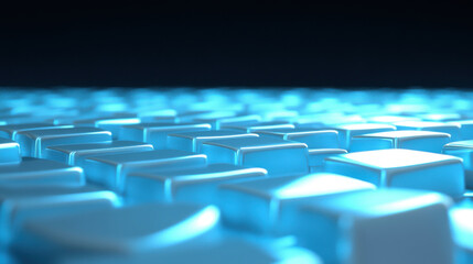 Obraz premium Blue Cubes in a Grid