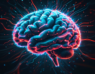 Neon Circuit Brain A Fusion of Creativity and Technology