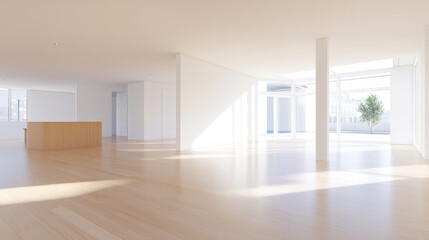 Obraz premium Modern Minimalist Living Room with Natural Light