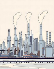 Obraz premium modern city skyline