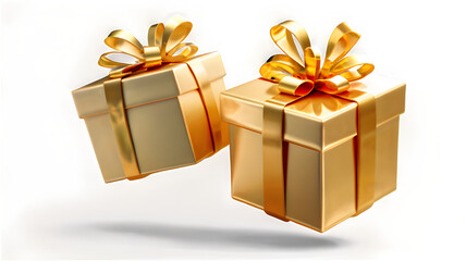 gift box with gold ribbon