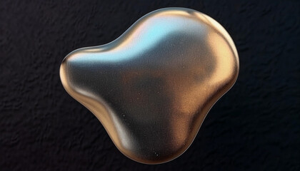 Abstract 3D shape with a smooth, organic form, featuring gradient colors, set against a textured background. Modern and futuristic design