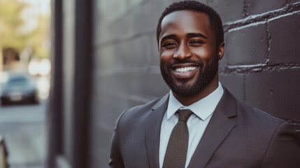 Fototapeta premium Confident Businessman Smiling