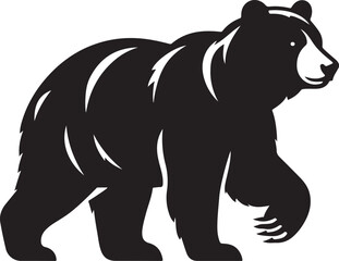 Bear Silhouette Vector Illustration, Bear icon, Bear silhouette