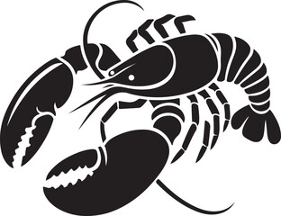 Lobster silhouette vector Art And Illustration Design