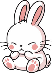 Cute bunny character design art