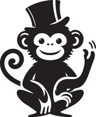 A cute monkey vector illustration, monkey vector art