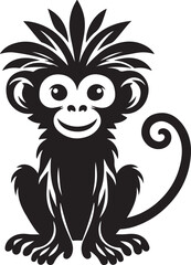 A cute monkey vector illustration, monkey vector art