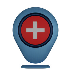 Obraz premium Country Location Map Switzerland