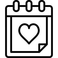 romantic day icon