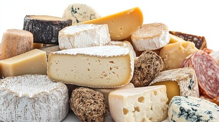 Fototapeta premium Cheese Dices on Wooden Surface for Appetizers