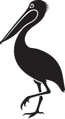 Pelican silhouette vector illustration