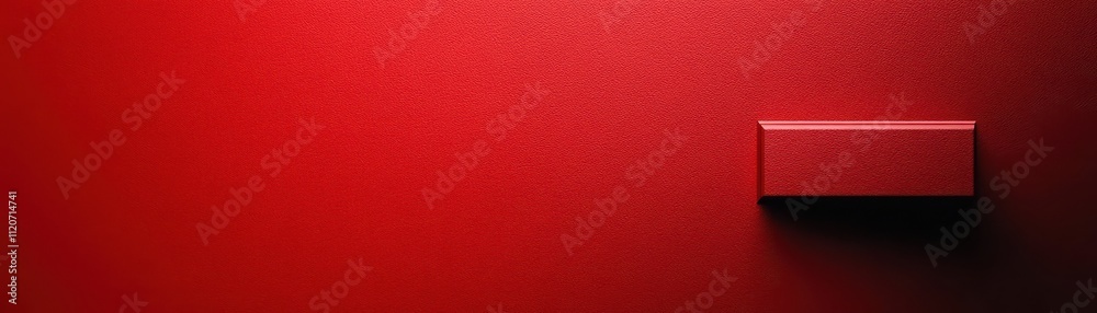 Poster Red textured background with a rectangular element