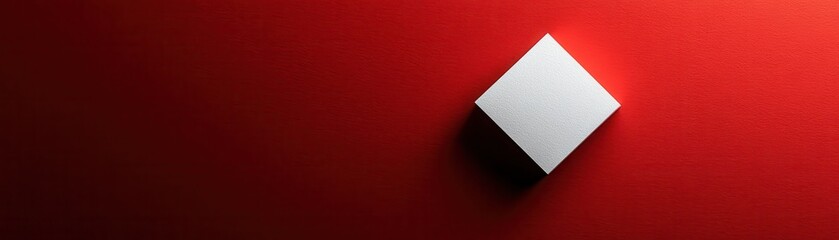 White Diamond Shape Against Red Background