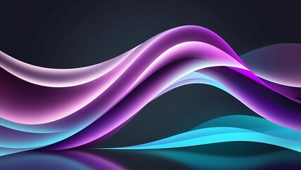 Abstract purple and teal waves