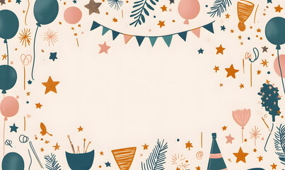 Luxurious Christmas new year card and Holiday Promotion Banner with Elegant Ornaments, for Tags, Posters, and Banners with Space for Text