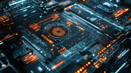 Fototapeta premium Futuristic Technology Background