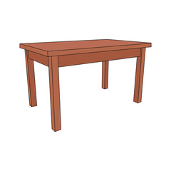 kids drawing illustration wooden table cartoon isolated