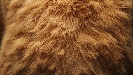 Fototapeta premium Photorealistic texture of soft, warm bear fur in rich brown tones 