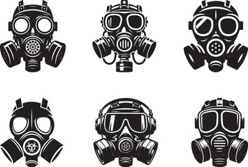 Gas Mask vector illustration, Respirator gas mask, Vector illustration