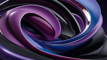 Fototapeta premium Abstract purple and black swirls