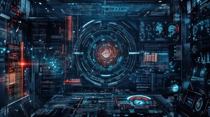 Futuristic Technology Interface Background