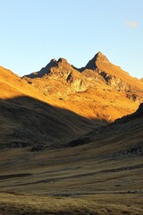 Naklejka premium Distant mountains, mountain background